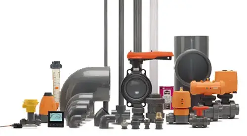 photo de tubes en plastiques et raccord divers
